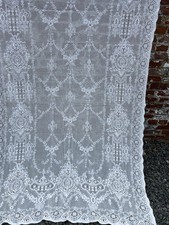 Antique Original Design  Ivory Cotton Scottish lace panel 58”/84” Readymade picture