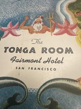 Vtg. 1940's Fairmont Hotel - SF - Tonga Room Dinner Restaurant Menu picture