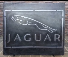 Jaguar Vintage Garage Metal Sign 20x24” Handmade Cast Aluminum Relief • picture