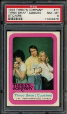 1978 THREE'S COMPANY STICKERS #11, PSA NM-MT 8