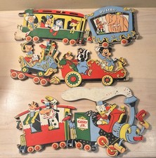 Walt Disney Casey Jr. Train Wall Hanging Decoration 1950s 3 Pieces picture