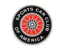 SCCA Sports Car Club of America sticker INSIDE 2' Round * picture