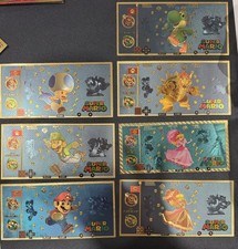 Nintendo Super Mario Non-Sport Trading Card Lot - 7 Cards Gold Foils picture