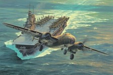 Destination Tokyo by Anthony Saunders art signed by three Doolittle Raiders picture