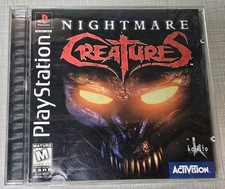 Nightmare Creatures PS1 Black Label CIB PRISTINE DISC picture