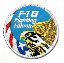 STUNNING F-16 FIGHTING FALCON EMBROIDERED IRON-ON PATCH RARE COLOR CONFIGURATION picture