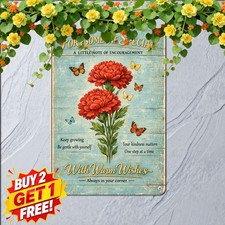 To My Daughter Red Rose Bouquet Metal Plaque Loving Mom Present 8x12 picture