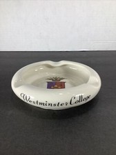 Vintage Ceramic “ Westminster College” Ashtray/ Trinket Dish~ Ivory picture