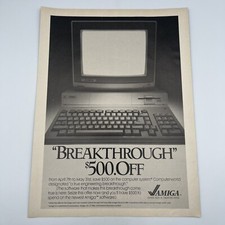 Commodore Amiga Computer 1986 Vintage Print Ad retro computer picture