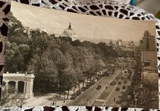 Vintage RPPC Mexico Panoramic Avenida Juarez 1940s Autos picture