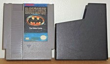 NES NINTENDO 1989 BATMAN THE VIDEO GAME CARTRIDGE & SLEEVE KEATON MOVIE TESTED picture