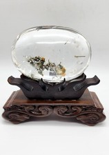 Garden Quartz AAA Grade, Clear Freeform With Custom Wood Stand, Natural Crystal picture
