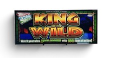 King Of The Wild WMS Gaming 2006 Authentic Slot Machine Glass Top Marquee Panel picture