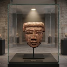 Egyptian Mummy Mask Head Eternal Afterlife Relic, Authentic Antique picture