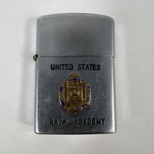 Vintage Japanese Made Chrome Windproof Lighter James Calvert Vice Admiral USN picture