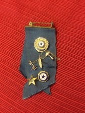 10K Yellow Gold Vintage American Legion Auxiliary Past President Pin with Gavels picture