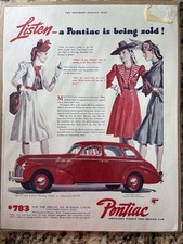 Vintage Pontiac 1940 Magazine Print Ads  Special Six Coupe & Sedan picture