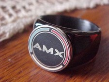 1968 1969 AMC AMX Logo Black Chrome Ring Size #12 NOS Quality Class picture