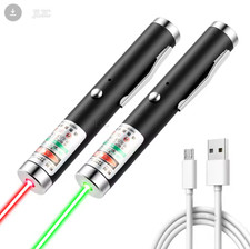 JLXC USB Rechargeable Green Laser Pointer 2-in-1 Detachable Mini Laser Pen picture