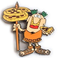 Little Ceasar's Caesars Pizza Cartoon Weed 420 Character Hat Tie Tack Lapel Pin picture