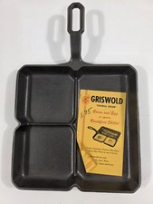 New Griswold Cast Iron Colonial Breakfast Skillet #666 Very Rare NOS Stickered picture