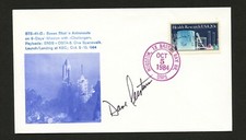 David Leestma signed autograph auto postal cover Astronaut capital US NAVY PC182 picture
