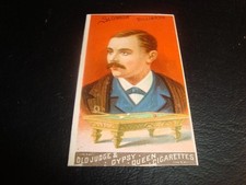 1888 GOODWIN CIGARETTES OLD JUDGE N162 TOBACCO CARD RAW SLOSSON POOL BILLIARDS picture