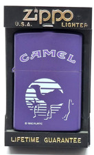 Vintage 1993 Zippo Camel Cigarettes Purple Matte Advertising Lighter picture