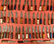 LOT OF 60 PC CUSTOM HANDMADE DAMASCUS STEEL 6