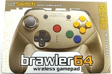 Brawler64 BT Gold Limited Edition Wireless Controller Switch PC Bluetooth Japan picture