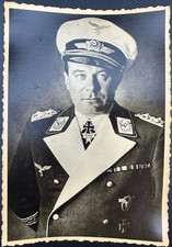 Rare photograph German military commander from Third Reich era.see reverse side picture