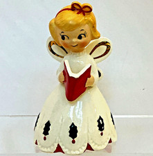 Vintage Holt Howard 1961 Angel Candle Holder Holly Red Songbook Japan picture