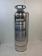 Vintage General Model IW 500B Water Type Fire Extinguisher Quick Aid Stainless picture