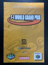 F-1 World Grand Prix N64 Nintendo Instruction Manual Only picture