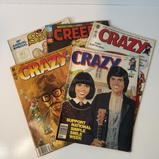 Vintage Crazy Creepy Sick Magazine Lot of 5 Warren Marvel 1972-1982 Horror Humor picture