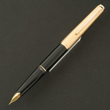 Authentic Vintage Montblanc No 127 - 18C EF Nib Gold Plated Cap Piston Pen picture