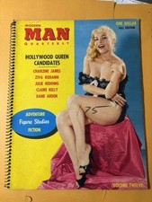 BURLESQUE MODERN MAN QUARTERLY SPIRAL BOUND  SEE SCAN DESCRIPTION B4U BID   21 picture