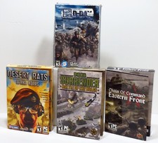 Vintage War PC Game Lot Of 4 Desert Rats/D-Day/No Surrender/Chain Of Command picture