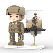 Personalized Figurine | Custom Soldier Collectible Brick-Style Gift from Photo picture