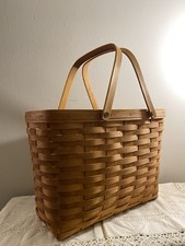 Longaberger Basket Handwoven 1995 Big Picnic Basket picture