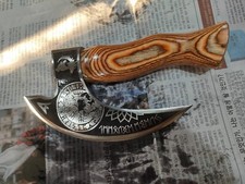 Viking Pizza Axe Handmade Stainless Steel Medieval Pizza Cutter, Double Handed picture