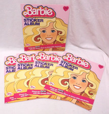 Mattel Barbie Topps Panini Sticker Album Group of 5 picture