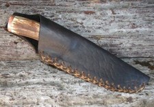 Native American Leather Knife Cover Buckskin Original Handmade HandCraft picture