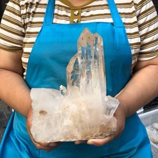 3.45LB Natural White Clear Quartz Crystal Cluster Rough Specimen Healing picture