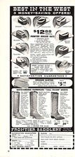 Frontier Saddlery Western Cowboy Boots Dogger Hats El Paso TX Vtg Mag Print Ad picture
