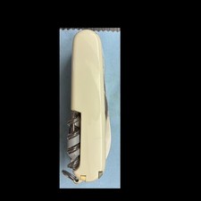 Vintage Victorinox SwissChamp Swiss Army Knife White Handles Pliers Magnifier picture
