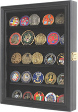 Military Challenge Coin Display Case Poker Chips Holder Wall picture
