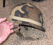 U.S. Army M1 Combat Helmet w/ Original Liner Chinstrap picture