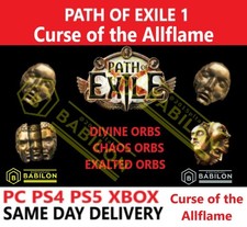PATH OF EXILE 1 CURSE OF THE ALLFLAME SOFTCORE POE ✅PC✅DIVINE CHAOS EXALTED ORBS picture