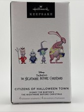 2026 Hallmark Disney Nightmare Citizens of Halloweentown set of 4 ornaments picture